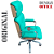 Cadeira Original Eames Presidente com Rodinhas Cromadas e Anti Risco Linha Capa em Madeira Escura ou Clara - Verde Água - Imagem 5