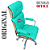 Cadeira Original Eames Presidente com Rodinhas Cromadas e Anti Risco Linha Capa em Madeira Escura ou Clara - Verde Água - Imagem 4