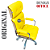 Cadeira Original Eames Presidente com Rodinhas Cromadas e Anti Risco Linha Capa em Madeira Escura ou Clara - Amarelo - Imagem 4