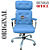 Cadeira Original Eames Presidente com Rodinhas Cromadas e Anti Risco Linha Capa em Madeira Escura ou Clara - Azul Bebê - Imagem 3