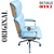 Cadeira Original Eames Presidente com Rodinhas Cromadas e Anti Risco Linha Capa em Madeira Escura ou Clara - Azul Bebê - Imagem 5