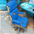 Cadeira Original Eames Presidente com Rodinhas Cromadas e Anti Risco Linha Capa em Madeira Escura ou Clara - Azul Bebê - Imagem 2