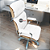 Cadeira Original Eames Presidente com Rodinhas Cromadas e Anti Risco Linha Capa em Madeira Escura ou Clara - Branco - Imagem 2