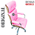Cadeira Original Eames Presidente com Rodinhas Cromadas e Anti Risco Linha Capa em Madeira Escura ou Clara - Rosa Claro - Imagem 4