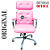 Cadeira Original Eames Presidente com Rodinhas Cromadas e Anti Risco Linha Capa em Madeira Escura ou Clara - Rosa Claro - Imagem 3