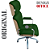 Cadeira Original Eames Presidente com Rodinhas Cromadas e Anti Risco Linha Capa em Madeira Escura ou Clara - Verde Escuro - Imagem 5