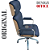 Cadeira Original Eames Presidente com Rodinhas Cromadas e Anti Risco Linha Capa em Madeira Escura ou Clara - Azul Marinho - Imagem 5