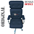 Cadeira Original Eames Presidente com Rodinhas Cromadas e Anti Risco Linha Capa em Madeira Escura ou Clara - Azul Marinho - Imagem 6