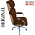 Cadeira Original Eames Presidente com Rodinhas Cromadas e Anti Risco Linha Capa em Madeira Escura ou Clara - Marrom - Imagem 5