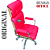 Cadeira Original Eames Presidente com Rodinhas Cromadas e Anti Risco Linha Capa em Madeira Escura ou Clara - Rosa Pink - Imagem 4
