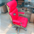 Cadeira Original Eames Presidente com Rodinhas Cromadas e Anti Risco Linha Capa em Madeira Escura ou Clara - Rosa Pink - Imagem 2
