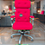 Cadeira Original Eames Presidente com Rodinhas Cromadas e Anti Risco Linha Capa em Madeira Escura ou Clara - Rosa Pink - Imagem 1