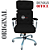 Cadeira Original Eames Presidente com Rodinhas Cromadas e Anti Risco Linha Capa em Madeira Escura ou Clara - Preto - Imagem 3
