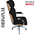 Cadeira Original Eames Presidente com Rodinhas Cromadas e Anti Risco Linha Capa em Madeira Escura ou Clara - Preto - Imagem 5