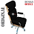 Cadeira Original Eames Presidente com Rodinhas Cromadas e Anti Risco Linha Capa em Madeira Escura ou Clara - Preto - Imagem 4