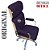 Cadeira Original Eames Presidente com Rodinhas Cromadas e Anti Risco Linha Capa em Madeira Escura ou Clara - Roxo - Imagem 4