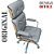 Cadeira Original Eames Presidente com Rodinhas Cromadas e Anti Risco Linha Capa em Madeira Escura ou Clara - Cinza Claro - Imagem 4