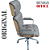 Cadeira Original Eames Presidente com Rodinhas Cromadas e Anti Risco Linha Capa em Madeira Escura ou Clara - Cinza Claro - Imagem 5