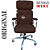 Cadeira Original Eames Presidente com Rodinhas Cromadas e Anti Risco Linha Capa em Madeira Escura ou Clara - Vermelho Vinho - Imagem 3