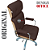 Cadeira Original Eames Presidente com Rodinhas Cromadas e Anti Risco Linha Capa em Madeira Escura ou Clara - Vermelho Vinho - Imagem 4