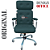 Cadeira Original Eames Presidente com Rodinhas Cromadas e Anti Risco Linha Capa em Madeira Escura ou Clara - Verde - Imagem 3