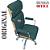 Cadeira Original Eames Presidente com Rodinhas Cromadas e Anti Risco Linha Capa em Madeira Escura ou Clara - Verde - Imagem 4