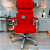 Cadeira Original Eames Presidente com Rodinhas Cromadas e Anti Risco Linha Capa em Madeira Escura ou Clara - Vermelho - Imagem 1