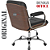 Cadeira Original Eames Diretor com Rodinhas Cromadas e Anti Risco Linha Capa em Madeira Escura Preto - Imagem 6