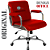 Cadeira Original Eames Diretor com Rodinhas Cromadas e Anti Risco Linha Capa em Madeira Escura Vermelho - Imagem 4