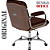 Cadeira Original Eames Diretor com Rodinhas Cromadas e Anti Risco Linha Capa em Madeira Escura Vermelho Vinho - Imagem 5