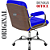 Cadeira Original Eames Diretor com Rodinhas Cromadas e Anti Risco Linha Capa em Madeira Escura Azul Royal - Imagem 5