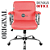 Cadeira Original Eames Diretor com Rodinhas Cromadas e Anti Risco Linha Capa em Madeira Escura Vermelho Telha - Imagem 3