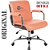 Cadeira Original Eames Diretor com Rodinhas Cromadas e Anti Risco Linha Capa em Madeira Escura Vermelho Telha - Imagem 4