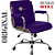 Cadeira Original Eames Diretor com Rodinhas Cromadas e Anti Risco Linha Capa em Madeira Escura Roxo - Imagem 4