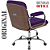 Cadeira Original Eames Diretor com Rodinhas Cromadas e Anti Risco Linha Capa em Madeira Escura Roxo - Imagem 5