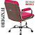 Cadeira Original Eames Diretor com Rodinhas Cromadas e Anti Risco Linha Capa em Madeira Escura Rosa Pink - Imagem 5