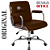 Cadeira Original Eames Diretor com Rodinhas Cromadas e Anti Risco Linha Capa em Madeira Escura Marrom - Imagem 4