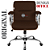 Cadeira Original Eames Diretor com Rodinhas Cromadas e Anti Risco Linha Capa em Madeira Escura Marrom - Imagem 3