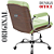 Cadeira Original Eames Diretor com Rodinhas Cromadas e Anti Risco Linha Capa em Madeira Escura Verde Limão - Imagem 5