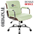 Cadeira Original Eames Diretor com Rodinhas Cromadas e Anti Risco Linha Capa em Madeira Escura Verde Limão - Imagem 4