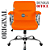 Cadeira Original Eames Diretor com Rodinhas Cromadas e Anti Risco Linha Capa em Madeira Escura Laranja - Imagem 3