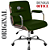 Cadeira Original Eames Diretor com Rodinhas Cromadas e Anti Risco Linha Capa em Madeira Escura Verde Escuro - Imagem 4