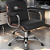 Cadeira Original Eames Diretor com Rodinhas Cromadas e Anti Risco Linha Capa em Madeira Escura Marrom Café - Imagem 2