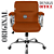 Cadeira Original Eames Diretor com Rodinhas Cromadas e Anti Risco Linha Capa em Madeira Escura Caramelo - Imagem 3