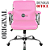 Cadeira Original Eames Diretor com Rodinhas Cromadas e Anti Risco Linha Capa em Madeira Escura Rosa Claro - Imagem 3