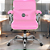 Cadeira Original Eames Diretor com Rodinhas Cromadas e Anti Risco Linha Capa em Madeira Escura Rosa Claro - Imagem 1