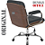 Cadeira Original Eames Diretor com Rodinhas Cromadas e Anti Risco Linha Capa em Madeira Escura Cinza Escuro - Imagem 5