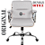 Cadeira Original Eames Diretor com Rodinhas Cromadas e Anti Risco Linha Capa em Madeira Escura Branco - Imagem 3