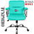 Cadeira Original Eames Diretor com Rodinhas Cromadas e Anti Risco Linha Capa em Madeira Verde Água - Imagem 3