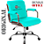 Cadeira Original Eames Diretor com Rodinhas Cromadas e Anti Risco Linha Capa em Madeira Verde Água - Imagem 4